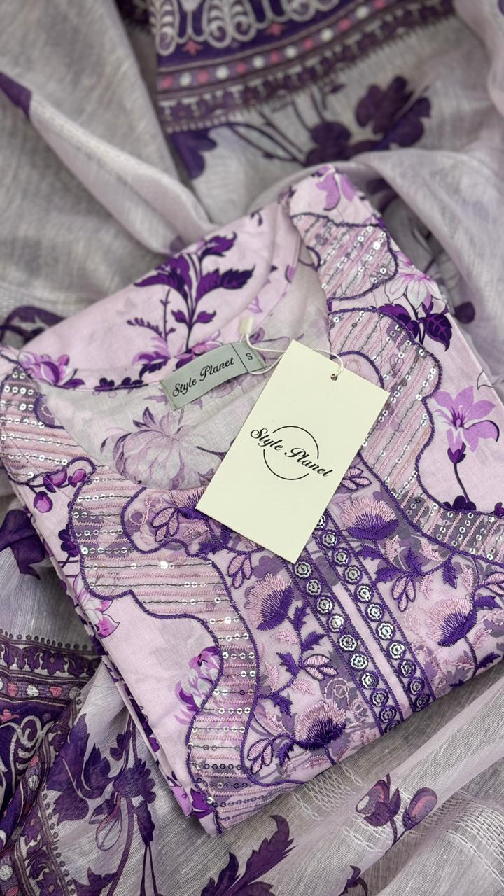 3 Piece Embroidered Dress