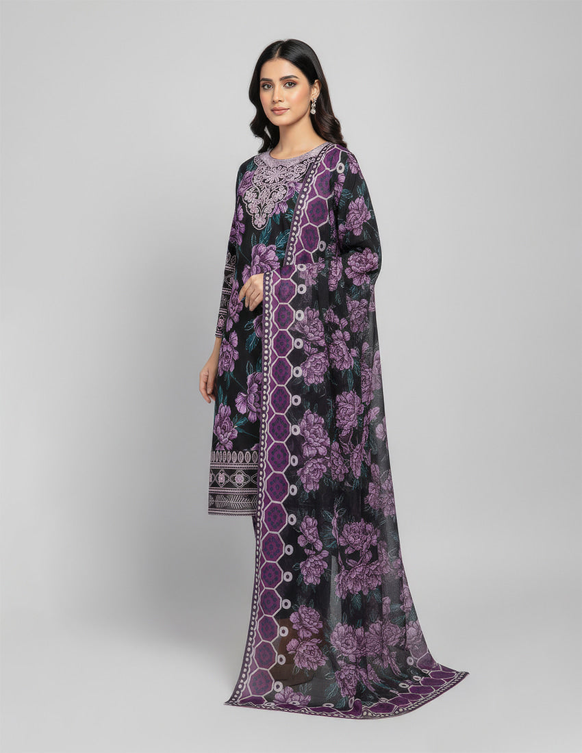 3 Piece – Embroidered Dress