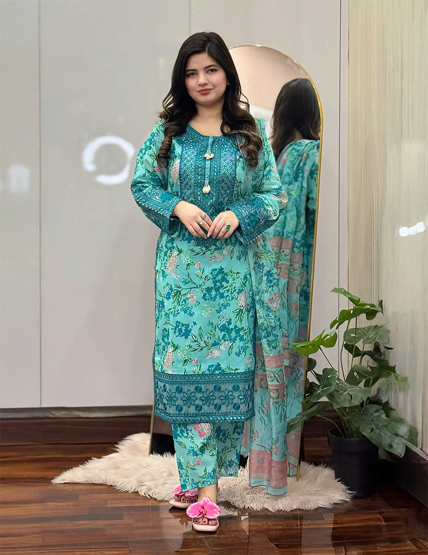 3 Piece – Printed Dress