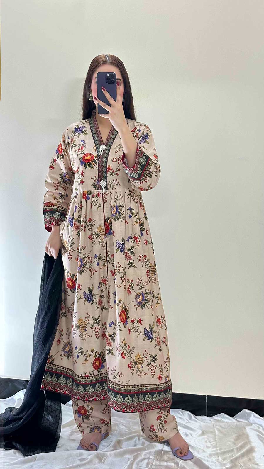 Khaddar Printed Dress