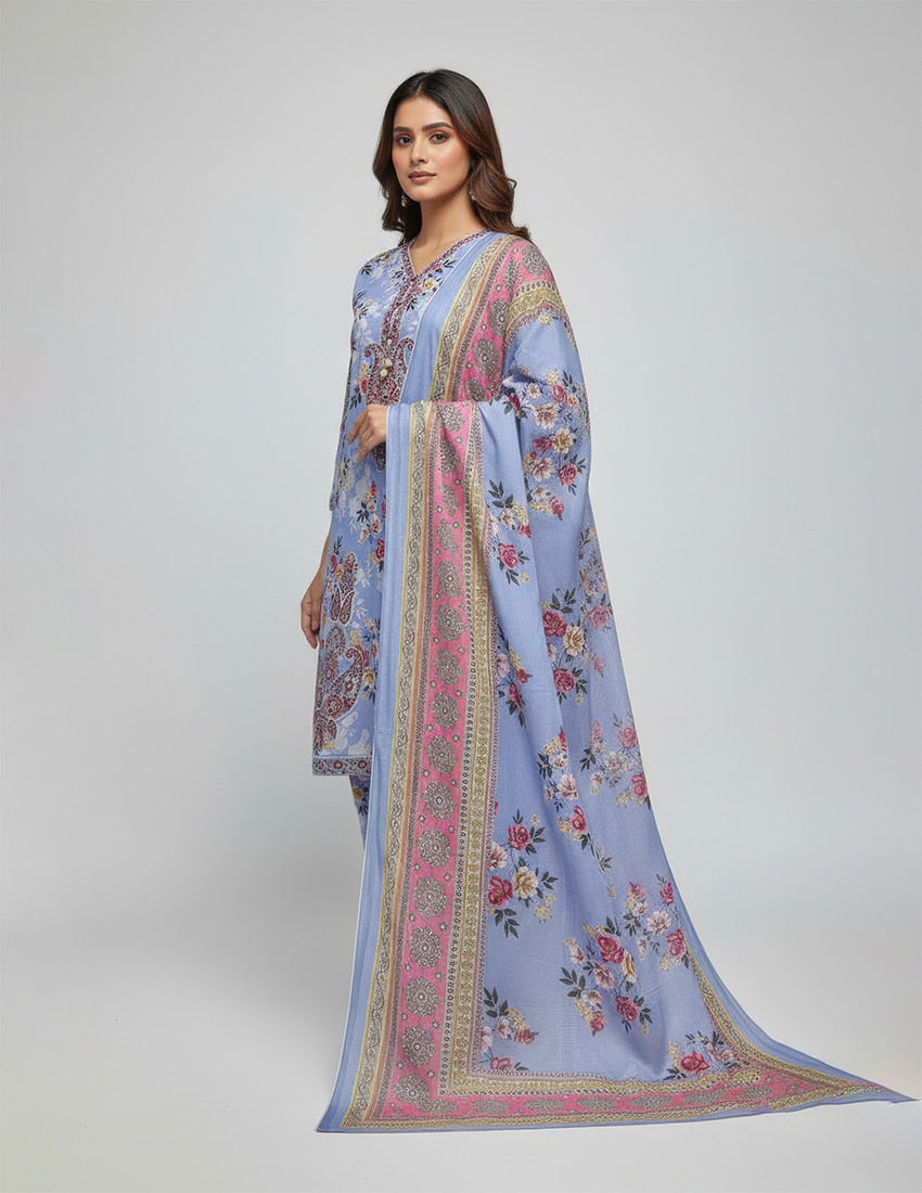 3 Piece – Embroidered Dress