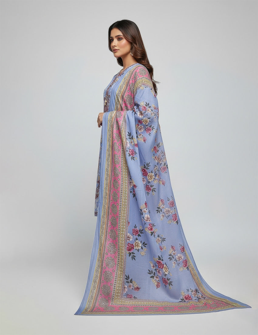 3 Piece – Embroidered Dress