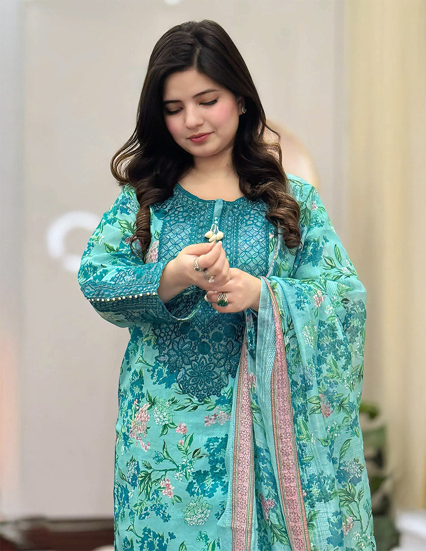 3 Piece – Printed Dress