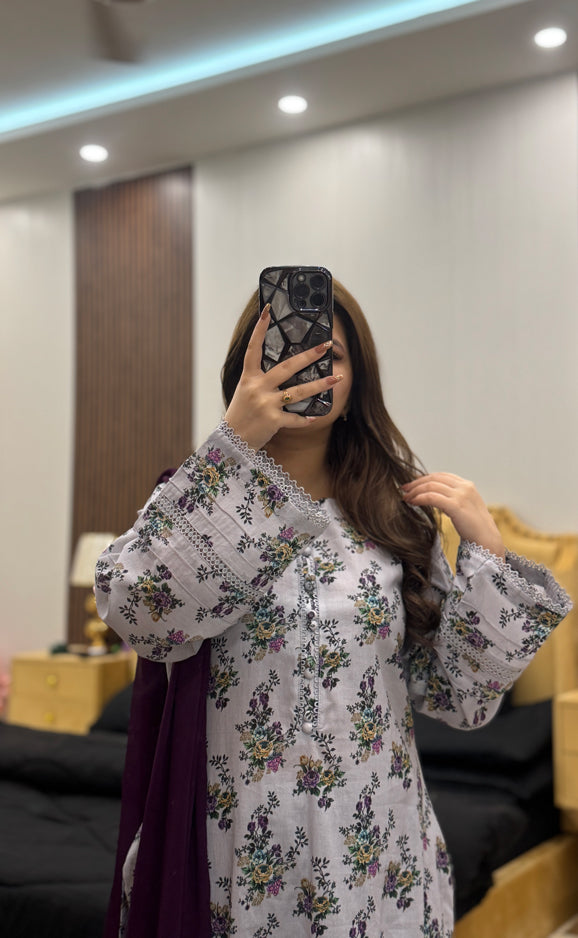 3 Piece - Printed Dress