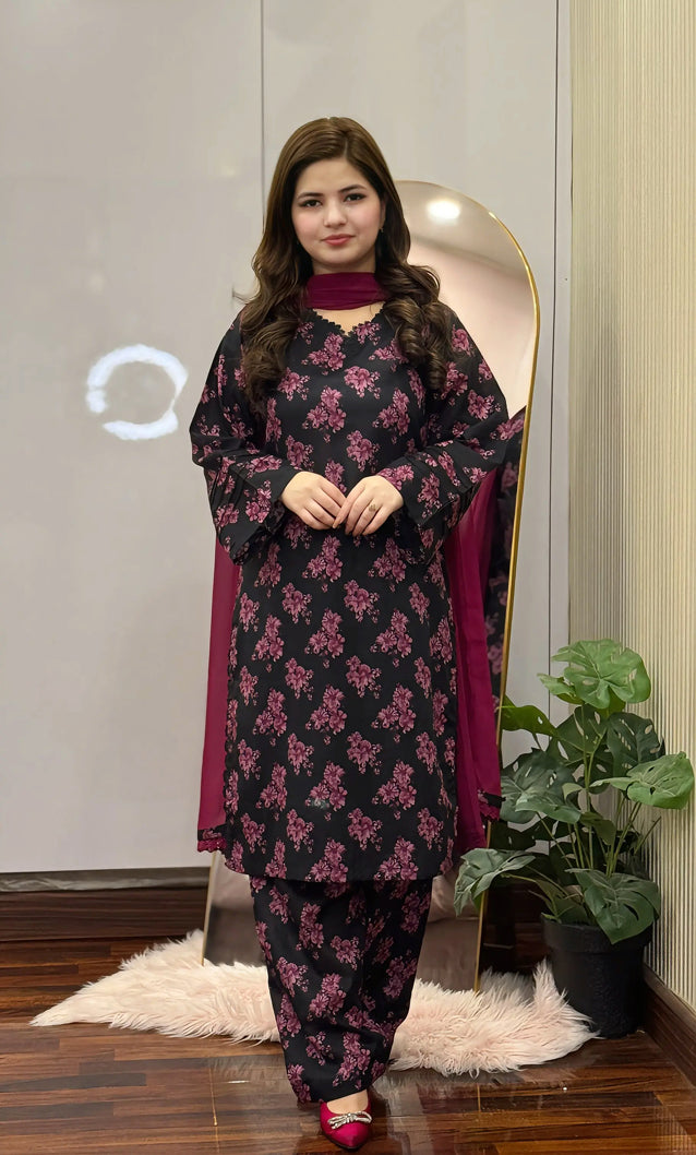 3 Piece - Printed Dress
