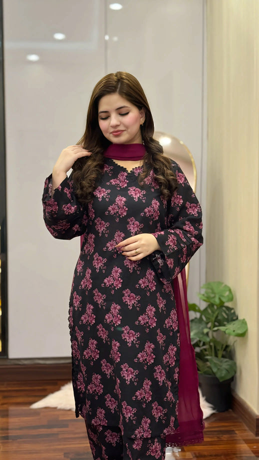 3 Piece - Printed Dress