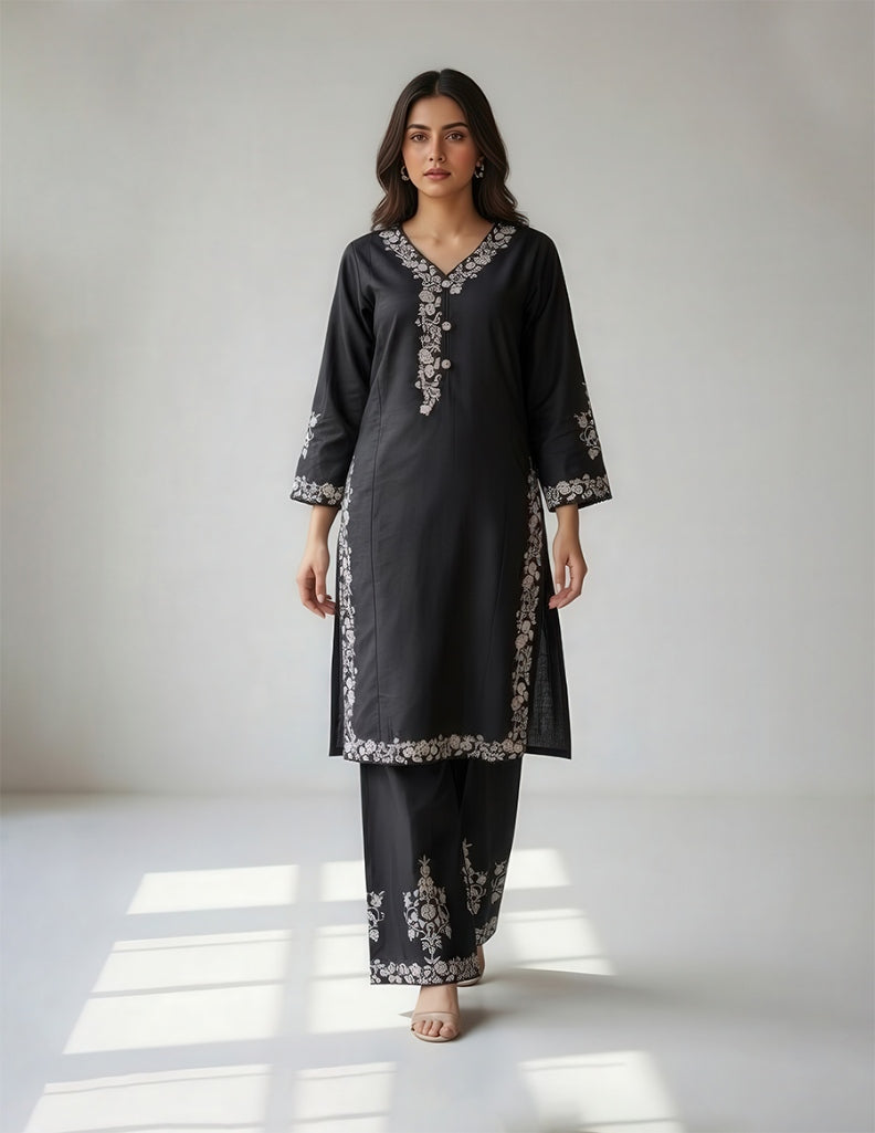 2 Piece - Embroidered Dress