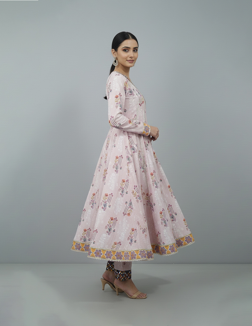 Alternative view of 2 Piece - Printed Angrakha Style Suit