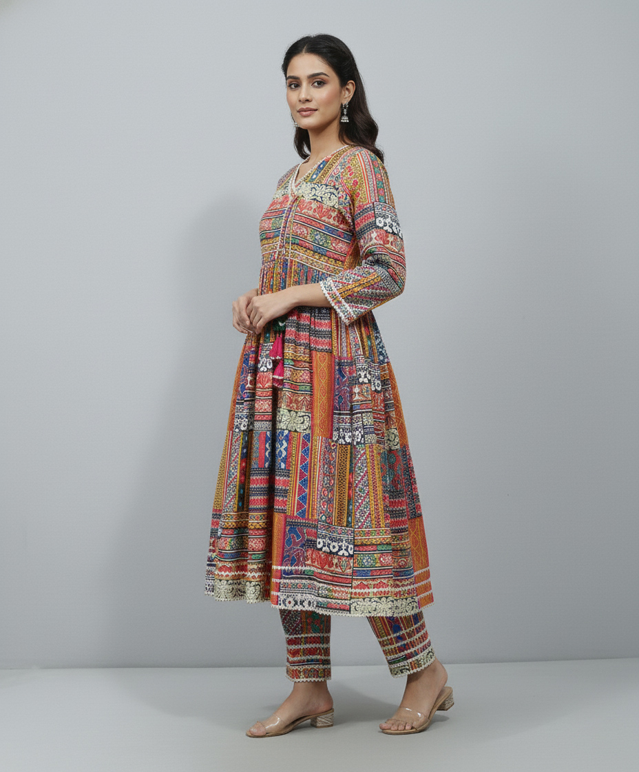 Alternative view of Multi Angrakha - 2 Piece Dress