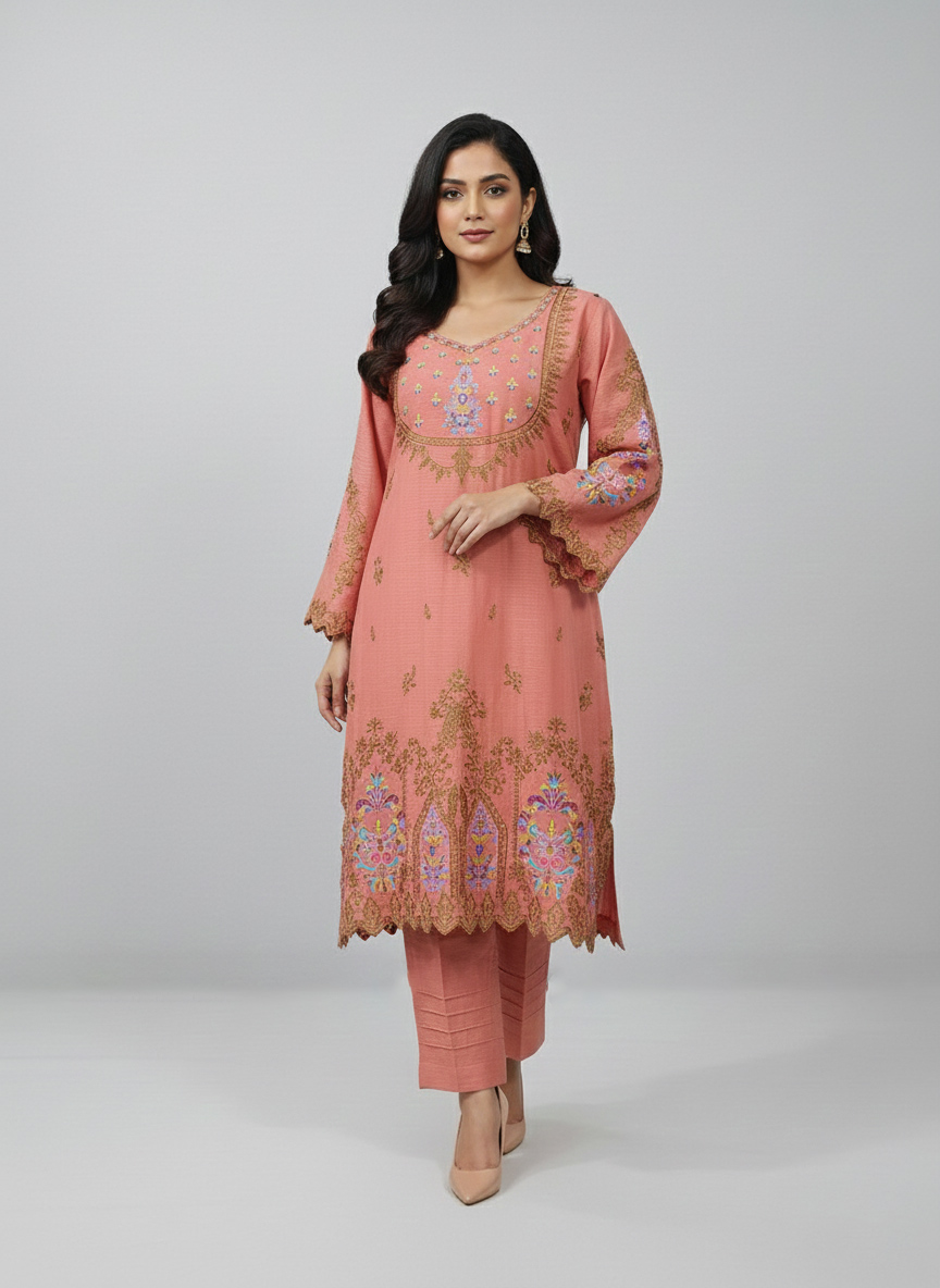 Front Back - Embroidered Dress