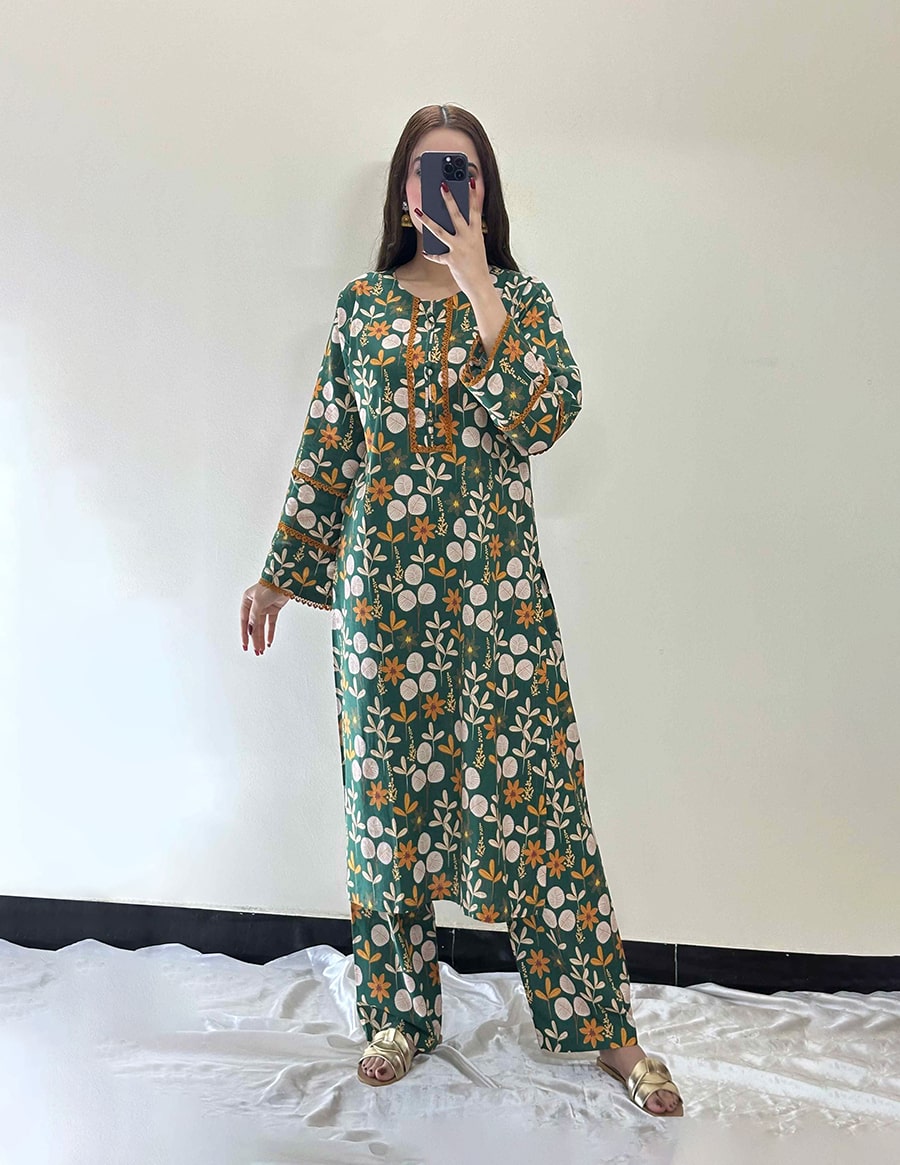 Alternative view of 3 Piece - Printed Khaddar Dress