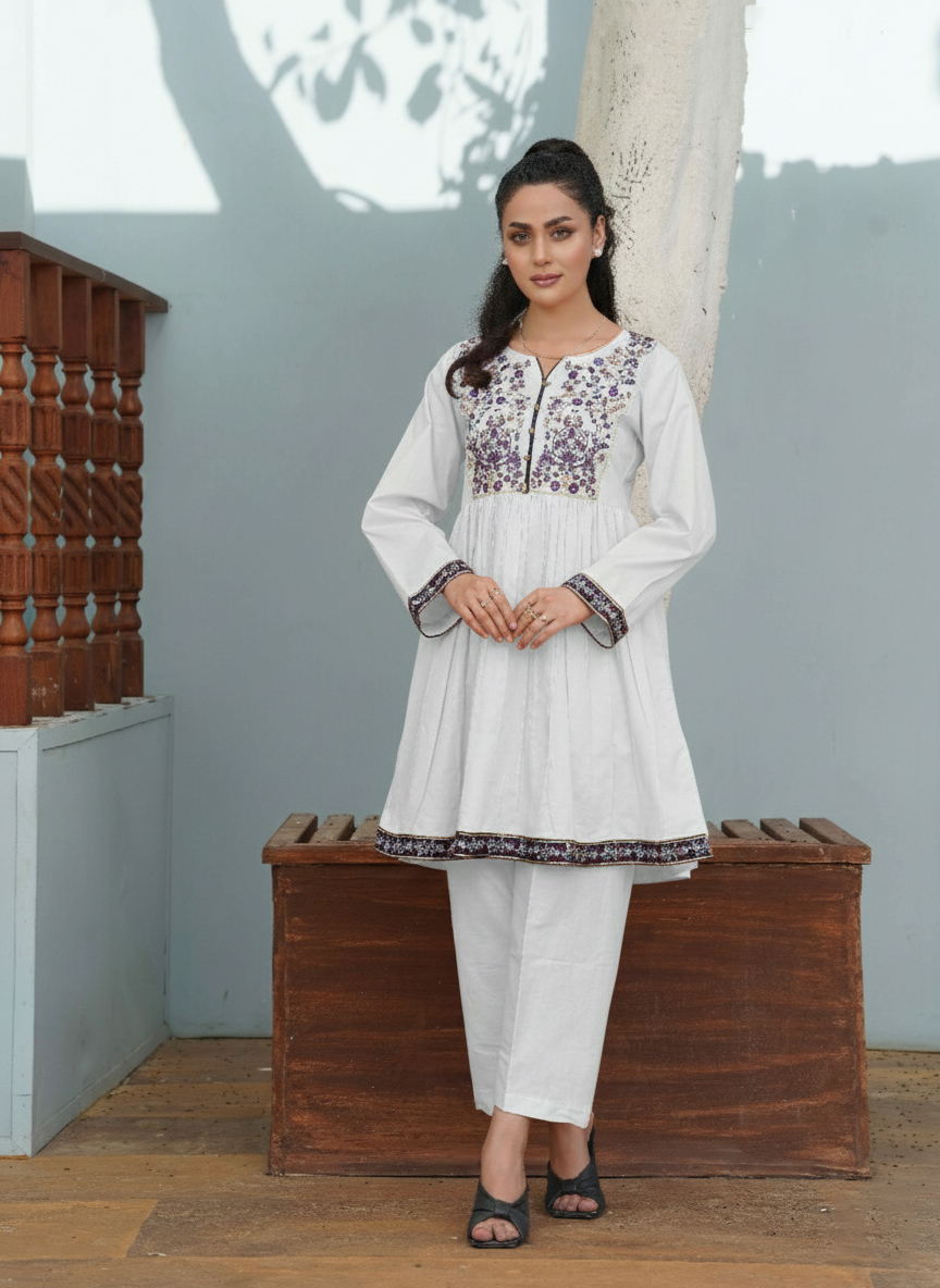 2 Piece - Embroidered Dress