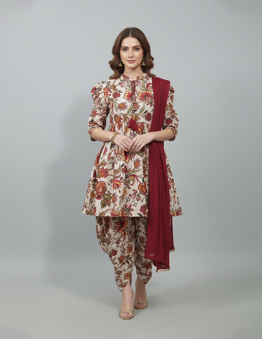 Printed Tulip Shalwar Suit