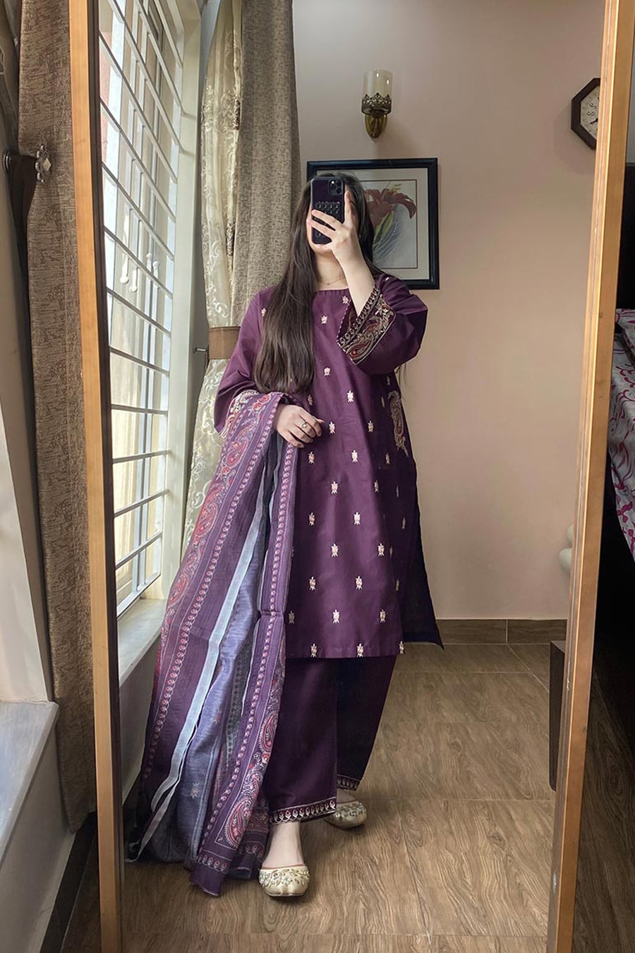 3 Piece – Embroidered Dress