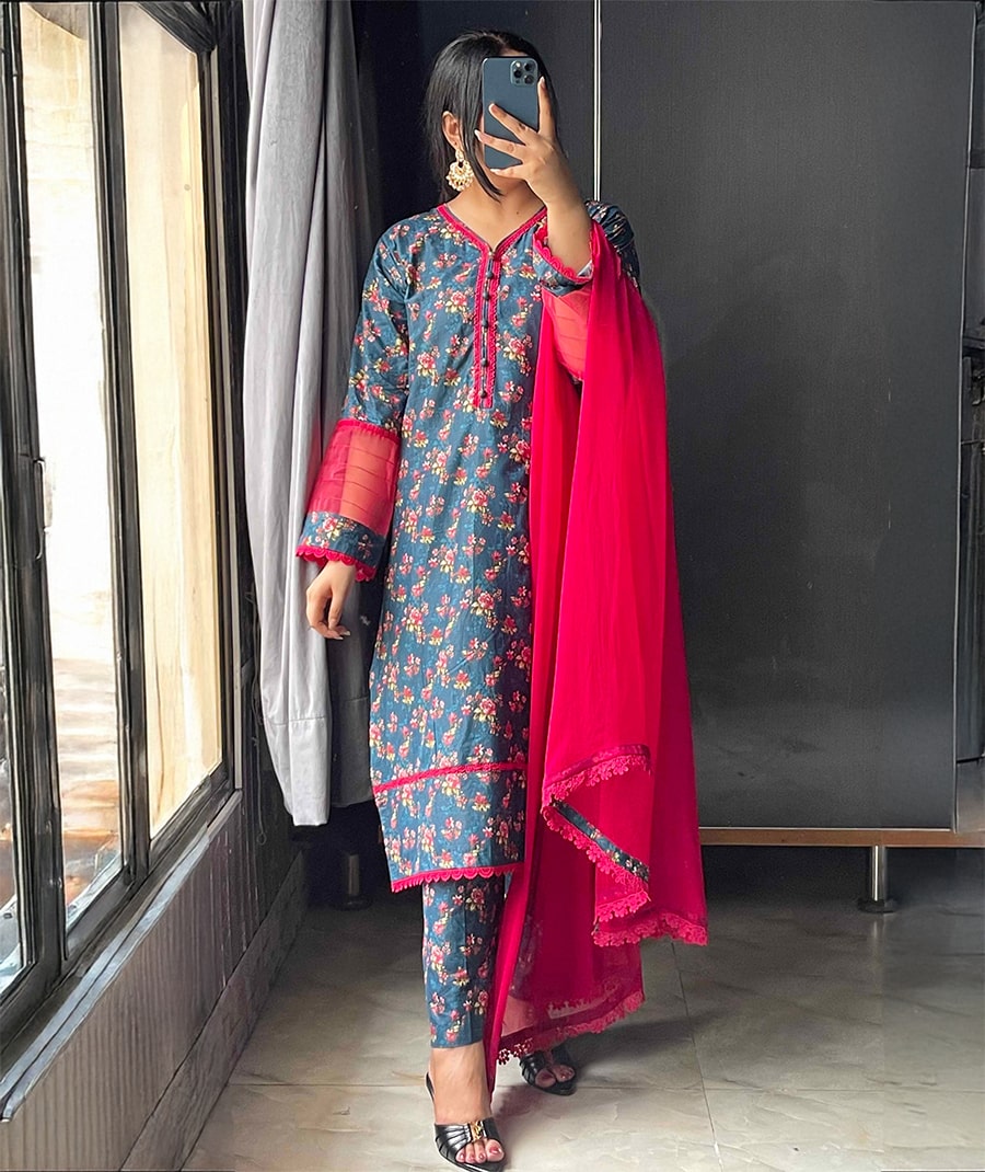 3 Piece - Printed Dress
