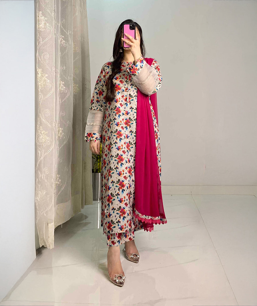 3 Piece - Printed Dress