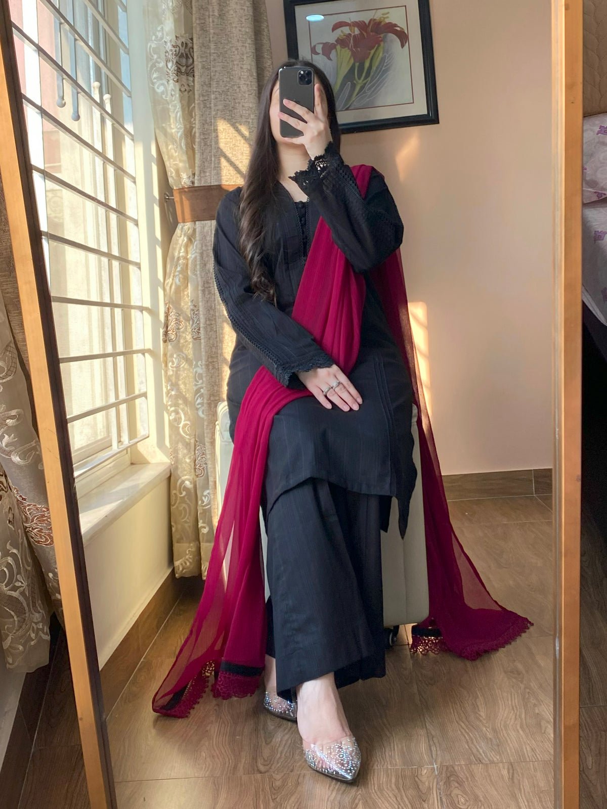 Alternative view of 3 Piece - Black Solid Dress