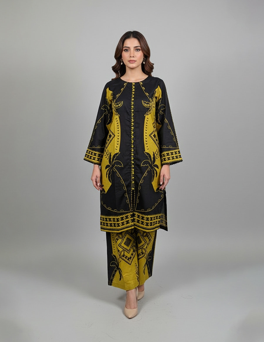 2 Piece – Printed Dress