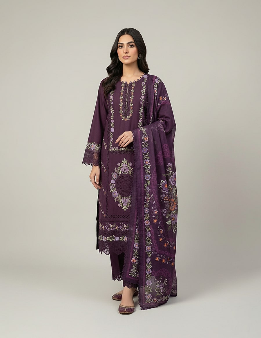 Alternative view of 3 Piece – Embroidered Dress