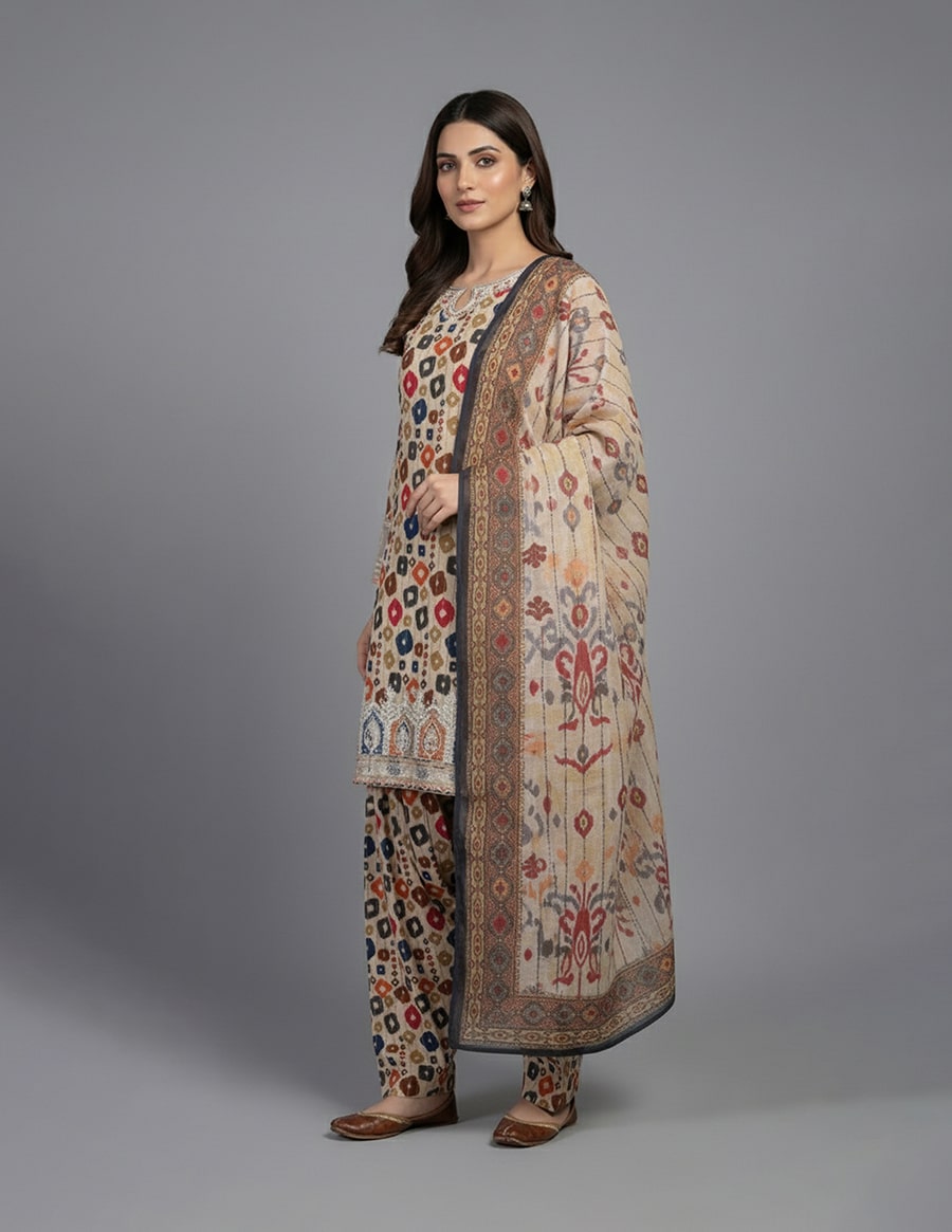 Alternative view of 3 Piece – Farshi Shalwar Dress