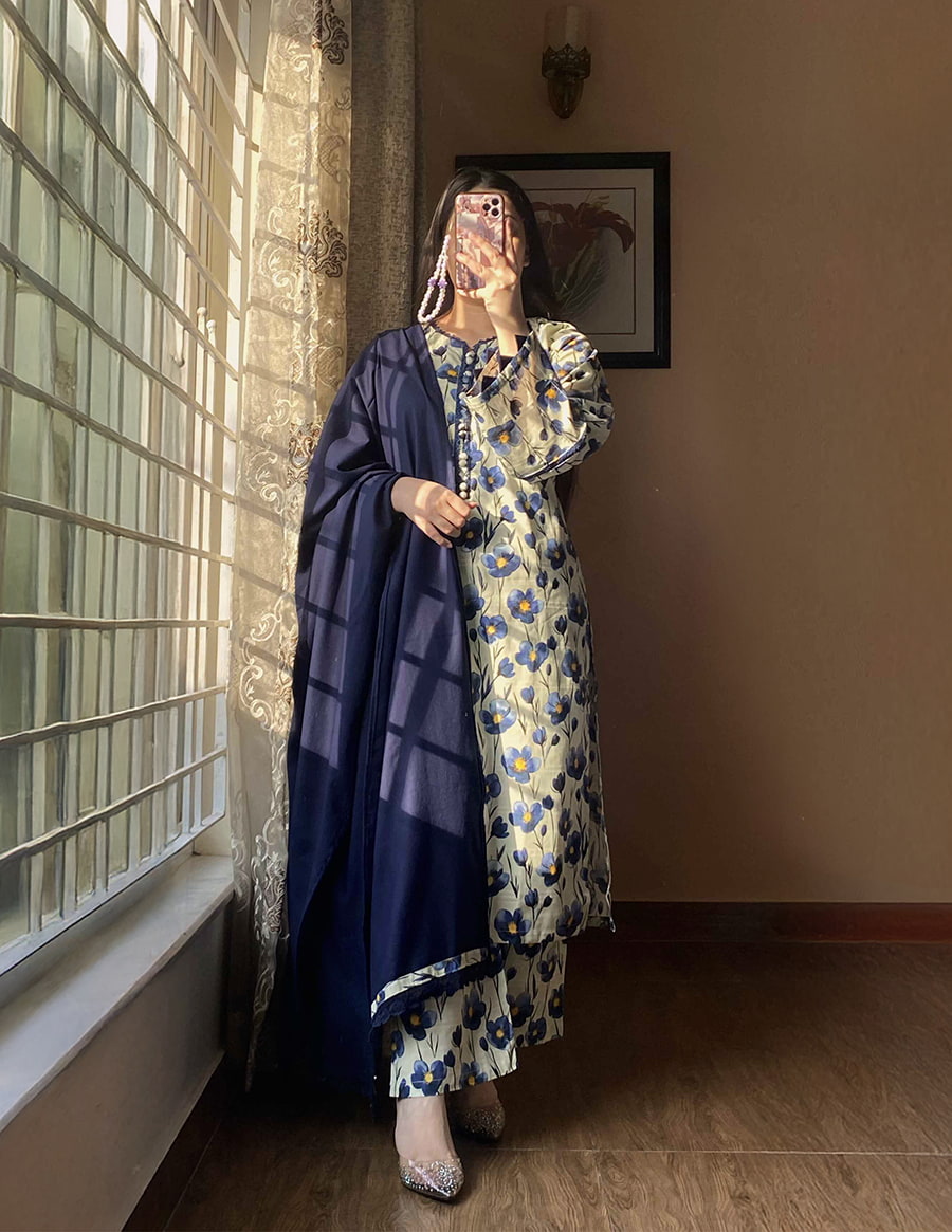 3 Piece – Printed Dress