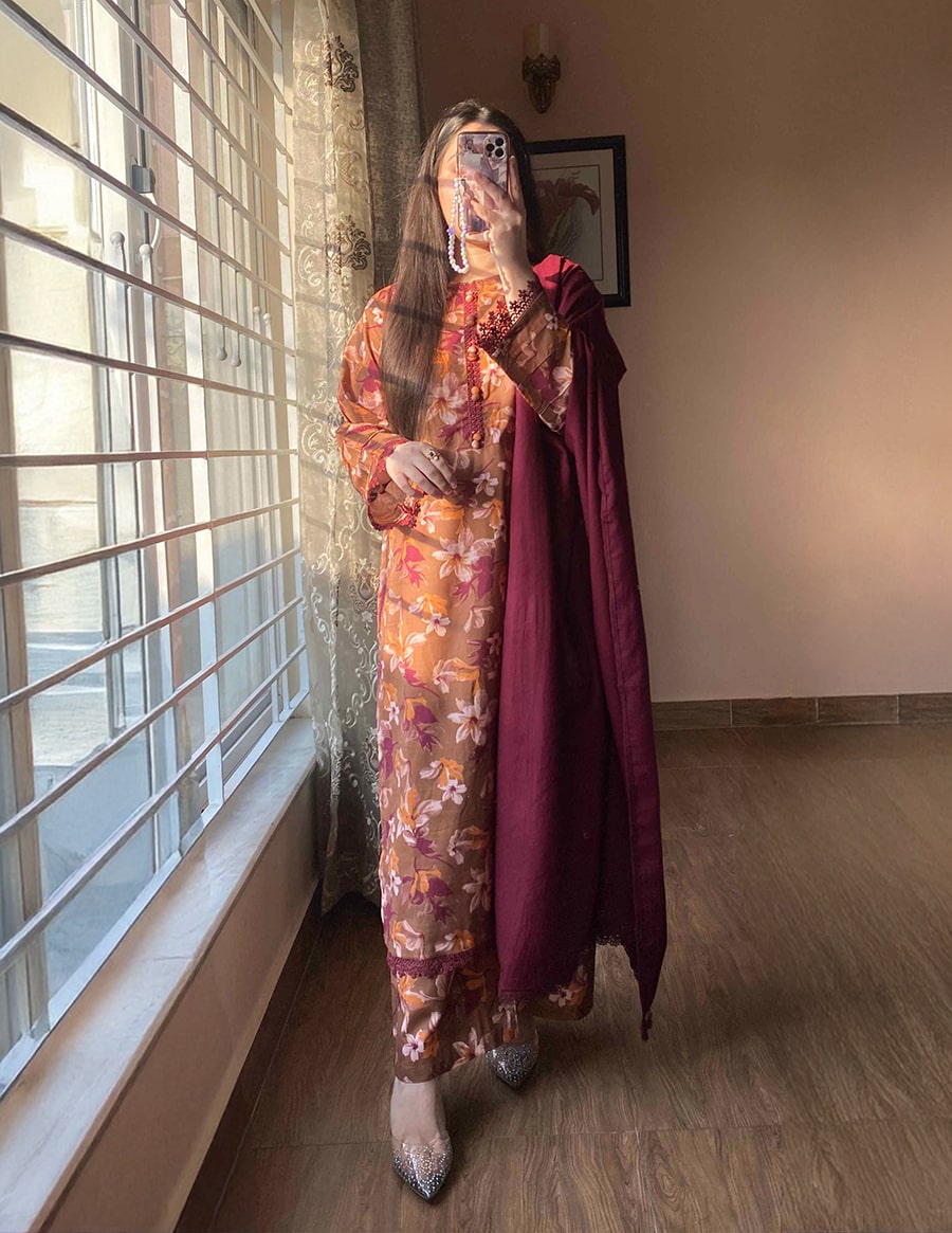 3 Piece – Printed Dress