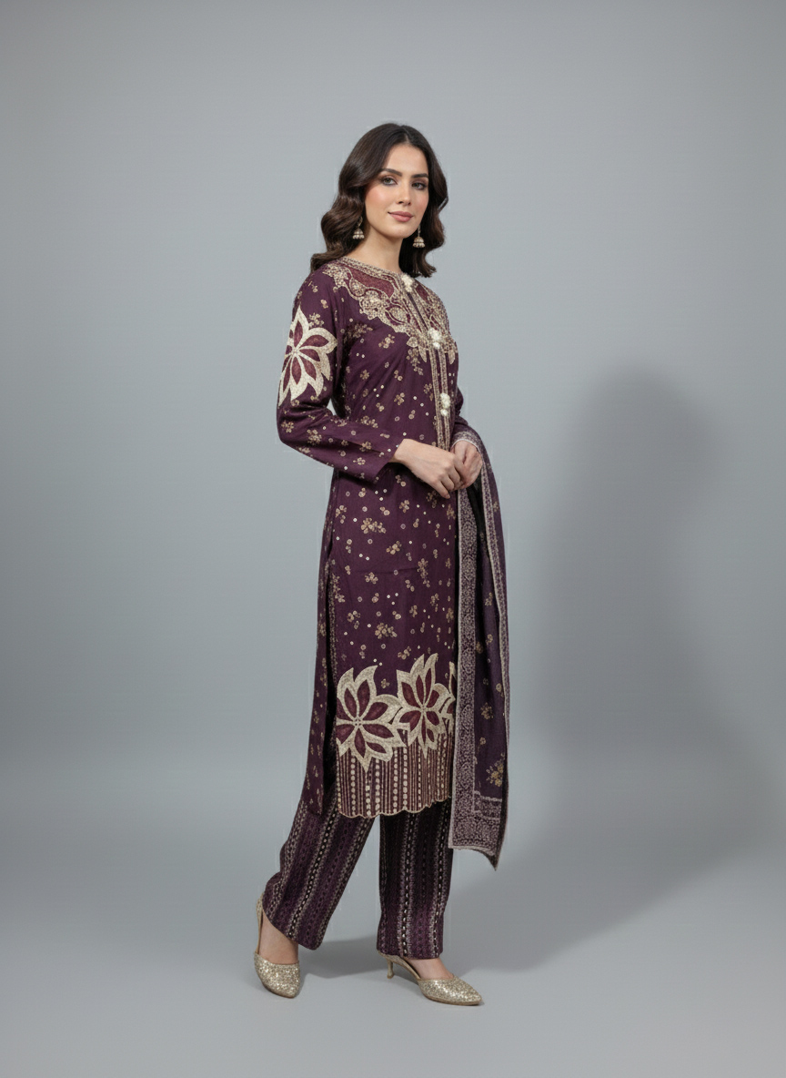 Alternative view of 3 Piece - Embroidered Dress