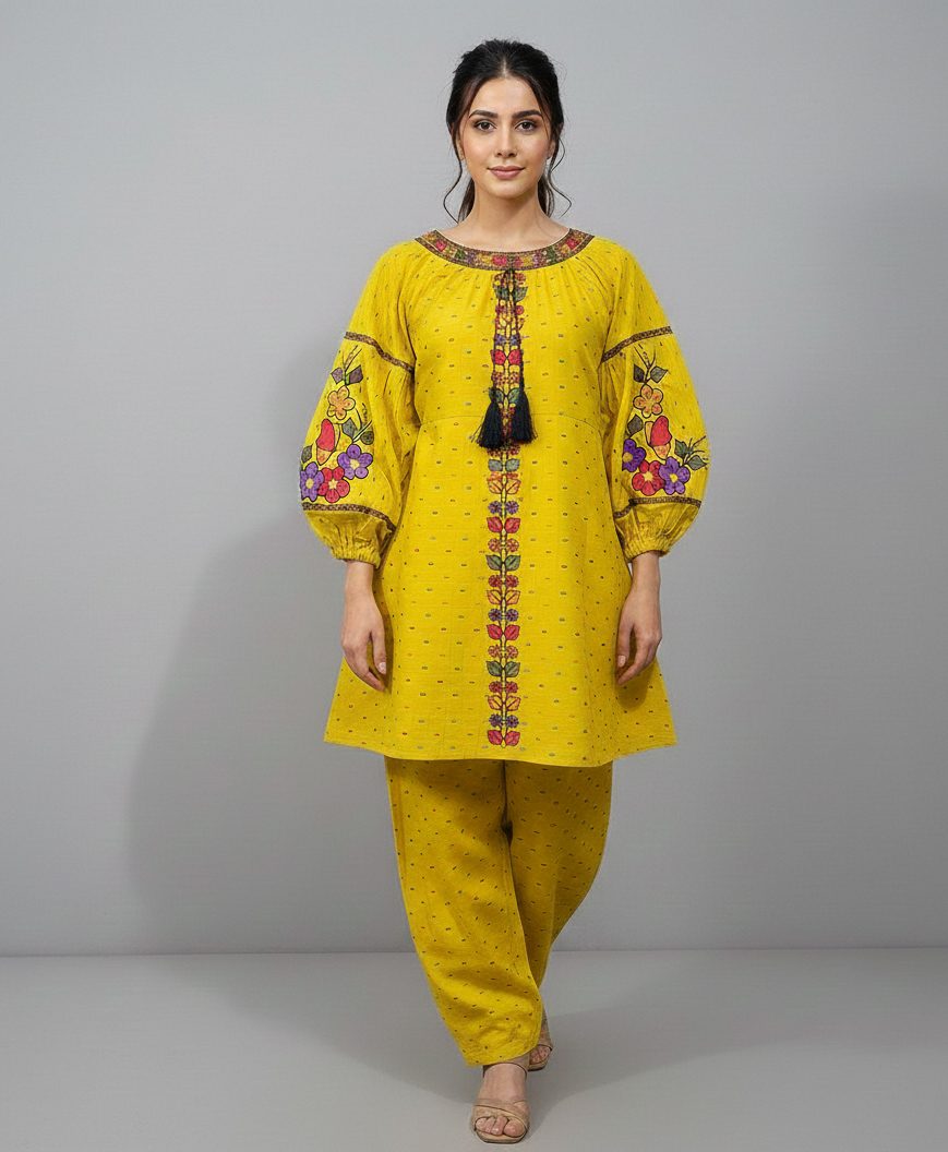 Baggy Style - 2 Piece Embroidered Suit
